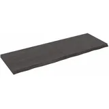 vidaXL Waschtischplatte Dunkelbraun 180x60x(2-6)cm Massivholz