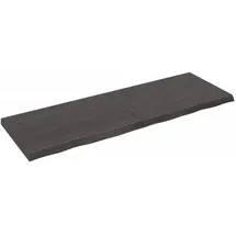 vidaXL Waschtischplatte Dunkelbraun 180x60x(2-6)cm Massivholz