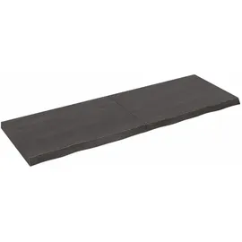 vidaXL Waschtischplatte Dunkelbraun 180x60x(2-6)cm Massivholz