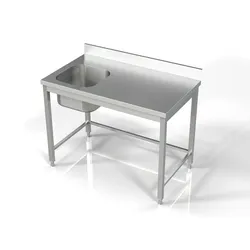 Combisteel Spültisch 1 Becken rechts aus Edelstahl 1200x700x850mm