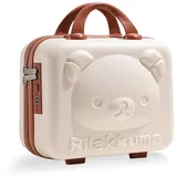 Balakaka Kosmetikkoffer Hartschale 10L mit Griff, Kosmetikkoffer mit Code Wasserdicht und Verschleißfest, Kleine Tragbare Beauty Case Kosmetikkoffer Reise für Damen Mädchen, beige