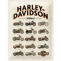 Blechschild Harley-Davidson Models