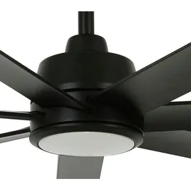 BEACON Lucci Air Energiespar Deckenventilator mit LED Beleuchtung und Fernbedienung Atlanta Schwarz 142 cm