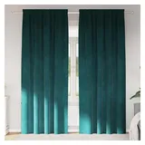 vidaXL Verdunkelungsvorhänge 2 pcs Dunkelgrün 140 x 245 cm Samt