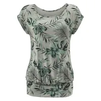 LASCANA Longshirt Damen taupe-grün Gr.32/34