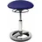 Stoff 36,5 x 57 x 36,5 cm blau/alu poliert