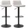 miliboo Barhocker 2er Set drehbar höhenverstellbar Stoff mit strukturiertem Samteffekt 360° Beige