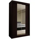 masseno Schwebetürenschrank LUCENZA 120 x 216 x 61 cm Wenge/Rot