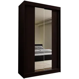 masseno Schwebetürenschrank LUCENZA 120 x 216 x 61 cm Wenge/Rot