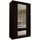 masseno Schwebetürenschrank LUCENZA 120 x 216 x 61 cm Wenge/Rot