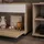 Vicco Wohnwand, Wohnzimmerschränke, Berno, Sonoma/Weiss, 2 Teile (70.80 x 35.30 x 38.90 cm,