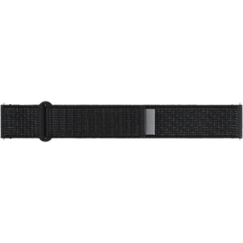 Samsung Fabric Band (Slim, S/M) ET-SVR93 für die Galaxy Watch6, Uhrenarmband, Original Armband, Stoffband, gewebtes Nylon, Slim, Klettverschluss, flexible Armbandlänge, Black