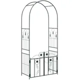 vidaXL Rosenbogen Uni 102 x 50 x 218 cm Schwarz