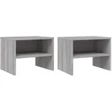 vidaXL Nachtschrank 2 Stk. 40 x 30 x 30 cm Grau