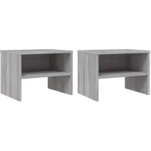 vidaXL Nachtschrank 2 Stk. 40 x 30 x 30 cm Grau