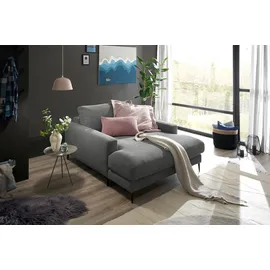 KAWOLA Relaxsessel CARA Cord 80 x 70 x 100 cm Grau mit Kissen