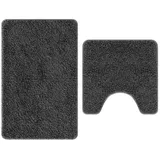 vidaXL Badematte 2 Pcs Dunkelgrau 50 X 50 Cm Polypropylen Vidaxl