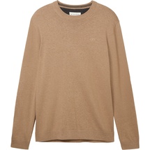 Tom Tailor 1038426 Basic Knit Pullover Hazel Brown Melange L