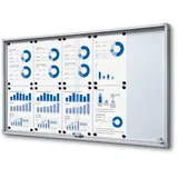 Showdown Displays Abschließbarer Schaukasten SLIM für Innen mit Schiebetüren - mit Sicherheitsecken - 10x Din A4