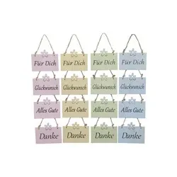 Deko Schild Holz Pastell sortiert 643565000358 10x8cm