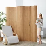 Homestyle4u Paravent Raumteiler in Braun 250x200 cm 302