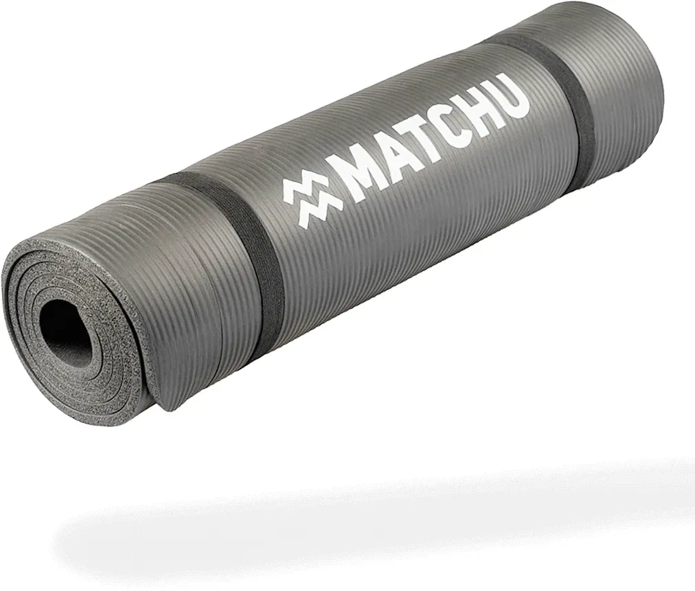 Matchu Sports Fitnessmatte Grau - Grau - Anti-Rutsch-Material