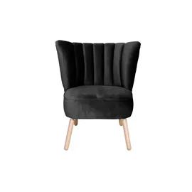 Max Winzer Sessel Alessandro Samt 70 x 80 x 66 cm Schwarz