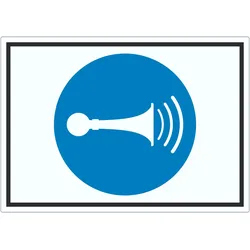 Akustisches Signal geben Symbol Aufkleber A5 (148x210mm)