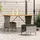 vidaXL Garten-Essgruppe 3-tlg. Grau