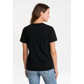 LOGOSHIRT T-Shirt LOGOSHIRT "DC Comics - Batman Logo", Damen, Gr. XXL, schwarz, 100% Baumwolle, bedruckt, normal, Rundhals, Shirts T-Shirt, mit lizenziertem Print