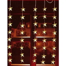 FHS International LED Lichtervorhang 40er Sterne warmweiß 1x1,2m innen / außen 06044