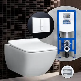 Villeroy & Boch Venticello Komplett-SET Wand-WC mit WC-Sitz Weiß