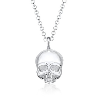 KUZZOI Totenkopf Schädel Gothic 925 Silber 60 Herren