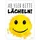 speecheese Grinsendes Emoticon Ab hier bitte lächeln Metallschild in 15x20 cm lustiges Blechschild mit Gesicht und witzigem Spruch als Deko für das Büro um Freude zu verbreiten