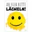 speecheese Grinsendes Emoticon Ab hier bitte lächeln Metallschild in 15x20 cm lustiges Blechschild mit Gesicht und witzigem Spruch als Deko für das Büro um Freude zu verbreiten