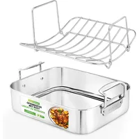 NutriChef Bräter, 38x29.5cm- Bräter mit Deckel- & Breitem Griff,