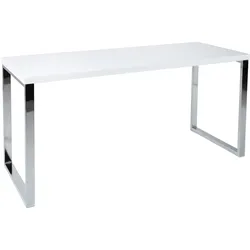 riess-ambiente Schreibtisch WHITE DESK - 140cm weiß Hochglanz Bürotisch modern