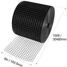 Vevor Vogelschutz für Solarmodule, 15,2 cm x 30,4 m, Taubenabwehr Solaranlagengitter mit 60 Edelstahl-Verschlüssen, Solarmodul-Schutz mit rostfreier