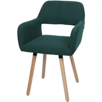Mendler Esszimmerstuhl HWC-A50 II, Stuhl Küchenstuhl Polsterstuhl, Holz Stoff/Textil