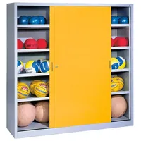 C+P Ballschrank mit Vollblech-Schiebetüren (Typ 4), HxBxT 195x190x60 cm,