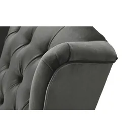 Sofa.de Ohrensessel Samt 83 x 102 x 89 cm Grau