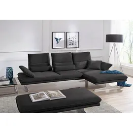 W.Schillig Eckcouch Mikrofaser 3-Sitzer Grau