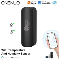 Wi-Fi Temperatur und Feuchtigkeitssensor Schwarz
