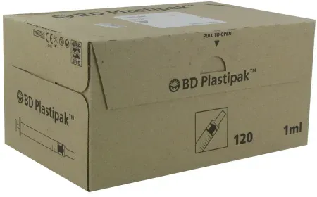 BD Plastipak Tuberkulinspritze Mit Luer-Ansatz 1ml Ohne Kanüle 120 Stück (303172)