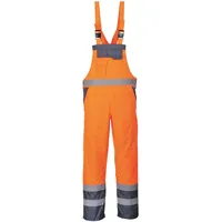 PORTWEST Kontrast Latzhose - ungefüttert, Größe: XXL, Farbe: Orange/Marine,