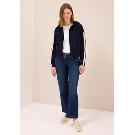 Cecil Sweatjacke mit Gallonstreifen - blau