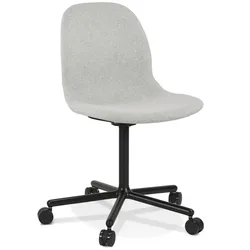 Bürostuhl Ergonomisch Modern | Kompakt Arbeitsstuhl mit Metallgestell | Hellgrau Besucherstuhl | Konferenzraumstuhl mit Rollen | Norixo Kadima Design