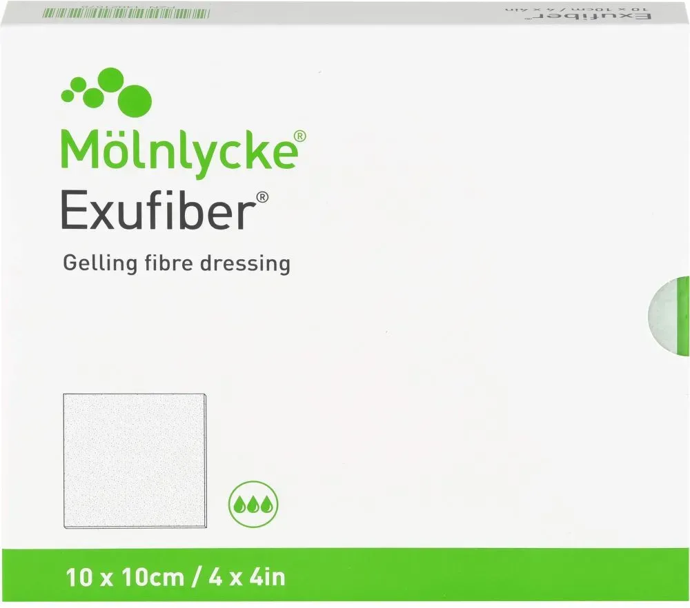 EXUFIBER 10x10 cm Gel-Faserverband 10 St