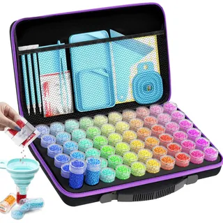 ARTDOT 60 Dosen Diamond Painting Zubehör Boxen, Portabilität Aufbewahrungsbox für Diamond Painting Erwachsene, Geschenk für Storage Diamant Painting Bilder Steine Perlen