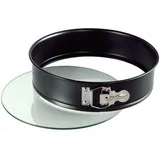 ORIGINAL KAISER Inspiration Springform mit Glasboden 28 cm rund, Backform mit Hebeboden, auslaufsichere Kuchenform, antihaftbeschichtet, schnittfest, servierfertig, Schwarz